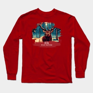 Elk - WILD NATURE - ELK -5 Long Sleeve T-Shirt